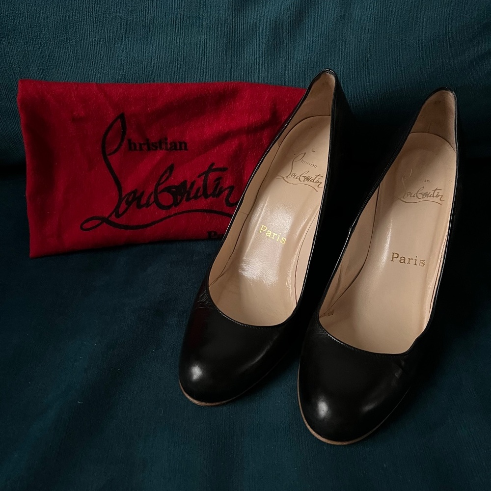 Christian Louboutin Leather Wedge Pumps